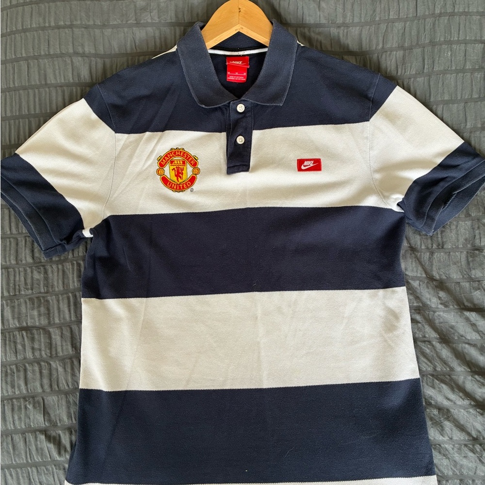 Nike Manchester United Black and White Polo Shirt